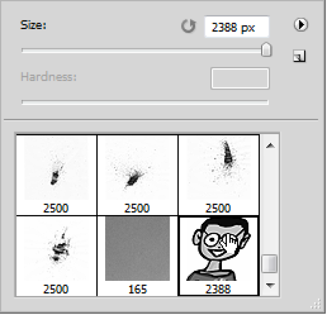 Готовая кисть появилась в наборе