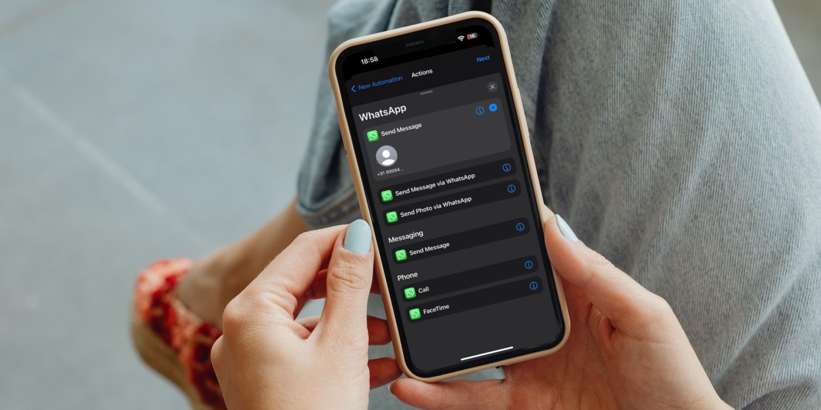 Запланировать сообщение WhatsApp на iPhone