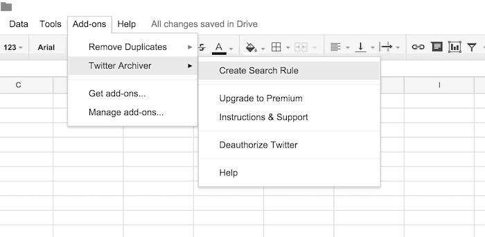 Запуск создания нового правила поиска