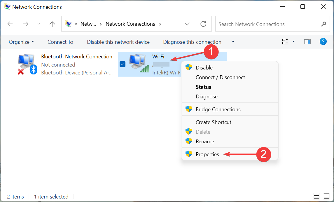Свойства сетевого адаптера
