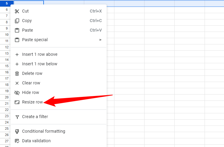 Правый клик по заголовку и выбор команды Изменить размер