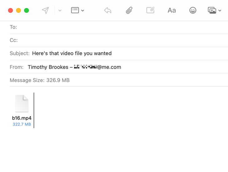 Использование Mail Drop в Apple Mail для отправки крупных файлов по почте