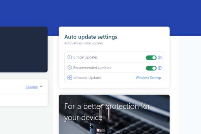 История обновлений Lenovo Vantage