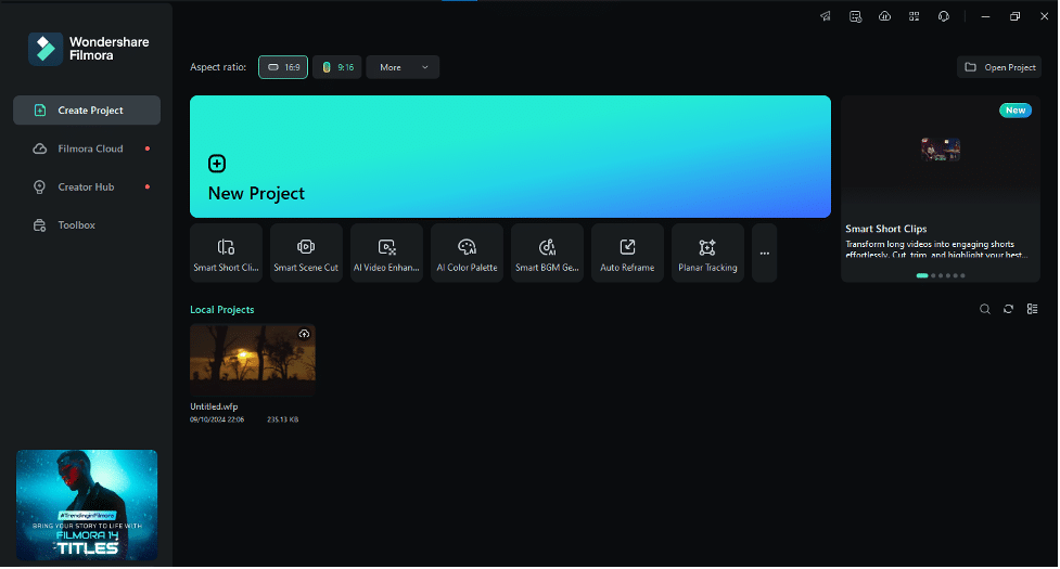 Добавление текстового слоя в Filmora