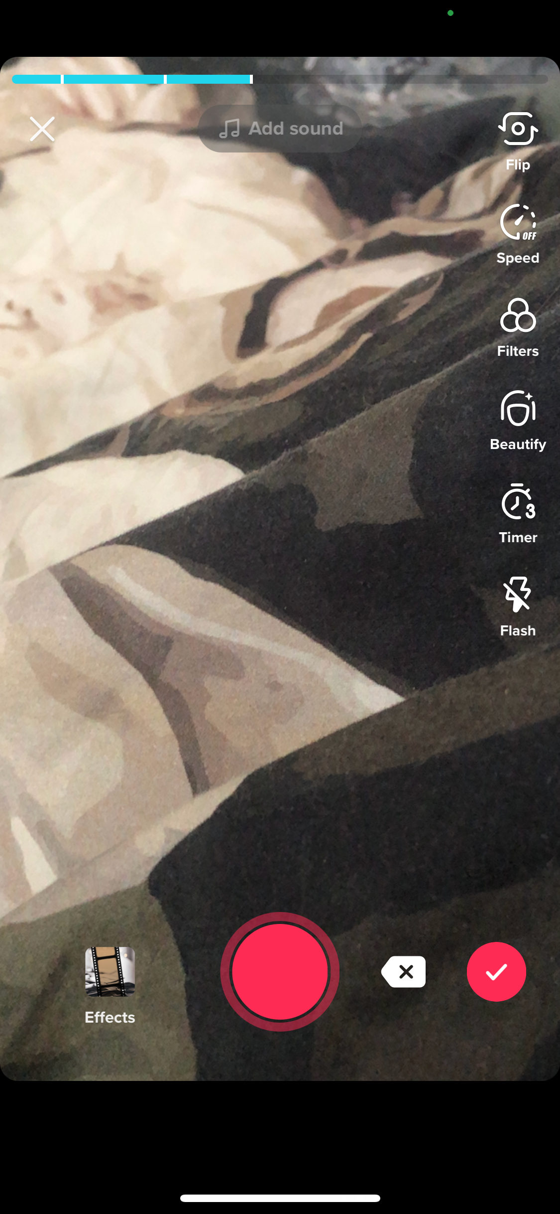 tiktok video clip selection