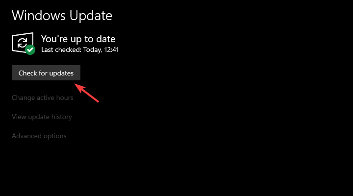 Окно обновления Windows