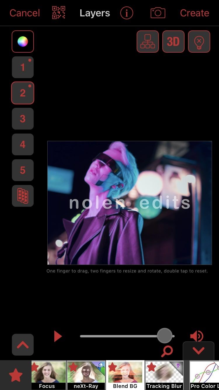 Фильтр Blend BG в Video Star