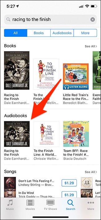 Поиск и выбор контента в iTunes
