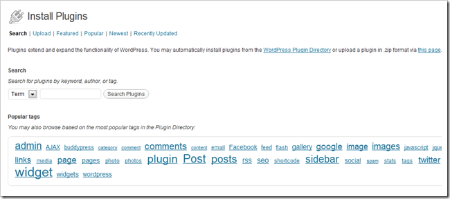 Скриншот: менеджер плагинов WordPress