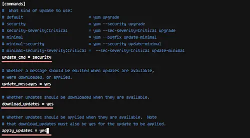 Actualizaciones de seguridad automáticas en CentOS 7