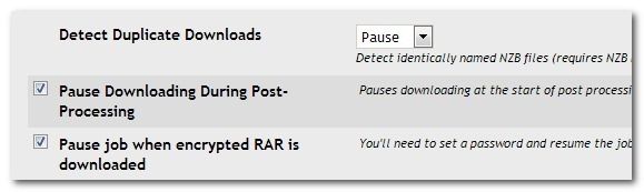 Панель конфигурации SABnzbd — оптимизация производительности