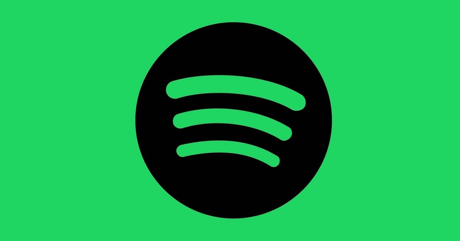 логотип Spotify на зелёном фоне