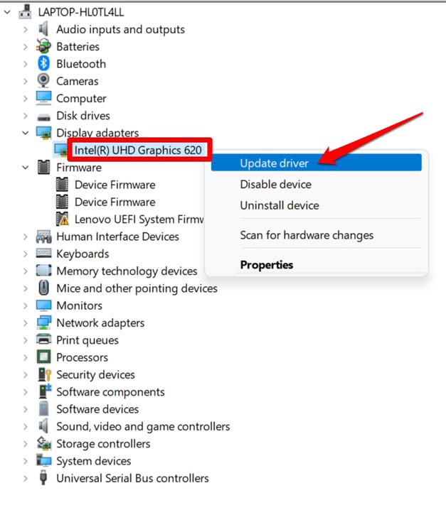 update graphics driver