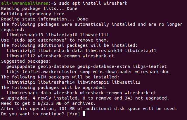 Установка Wireshark из PPA