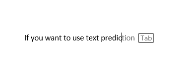 Предсказанный текст в редакторе Microsoft Word