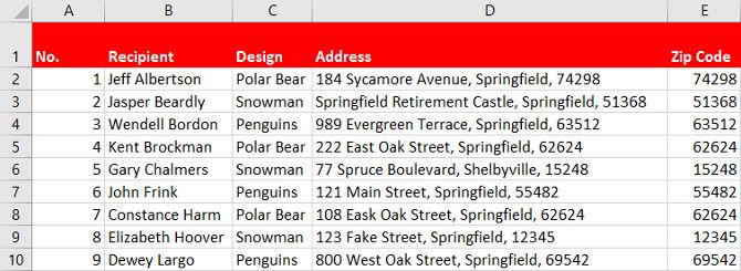 Результат: почтовые индексы извлечены и вставлены в отдельный столбец