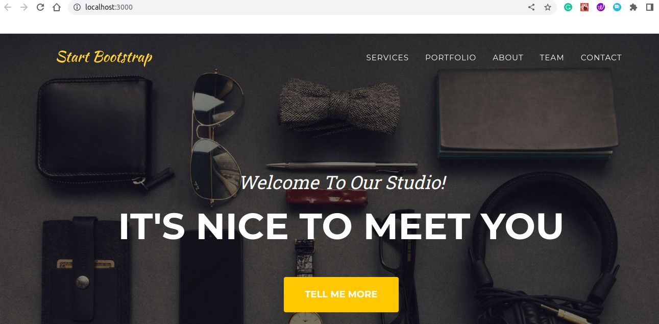 Интегрированный шаблон Bootstrap в браузере