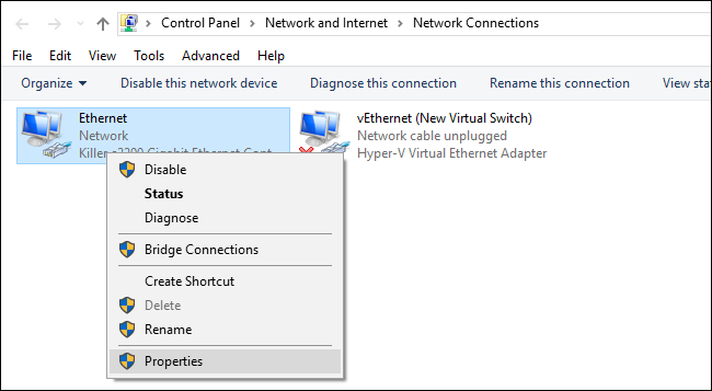 Скриншот настройки DNS в Windows
