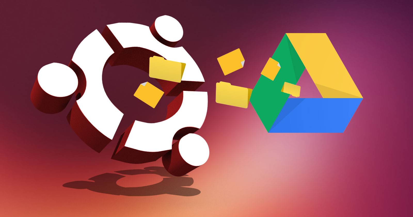 Изображение: доступ к Google Drive в Ubuntu — скриншот рабочего стола с открытым окном