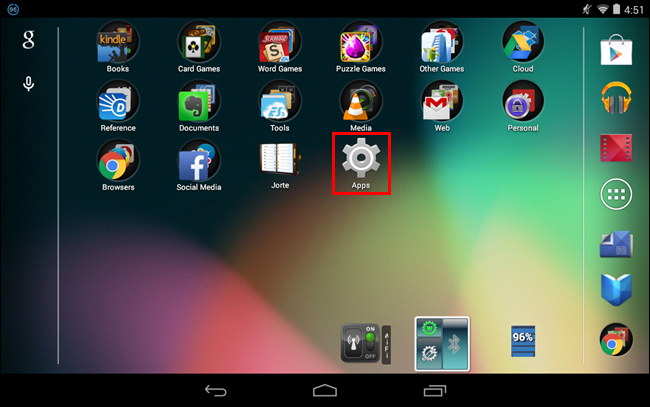 Виджет с названием выбранного раздела на домашнем экране