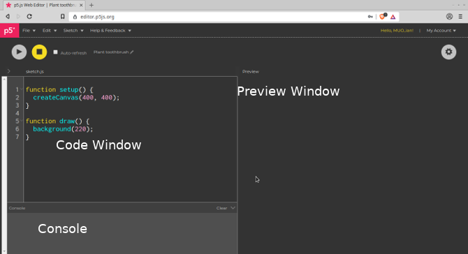 Реактивная на звук голова робота в p5.js