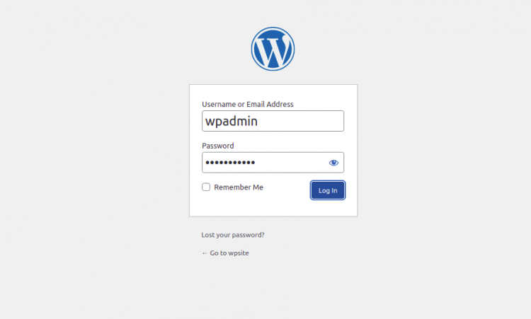 Вход в WordPress