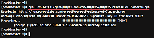 Добавление репозитория Puppet через rpm