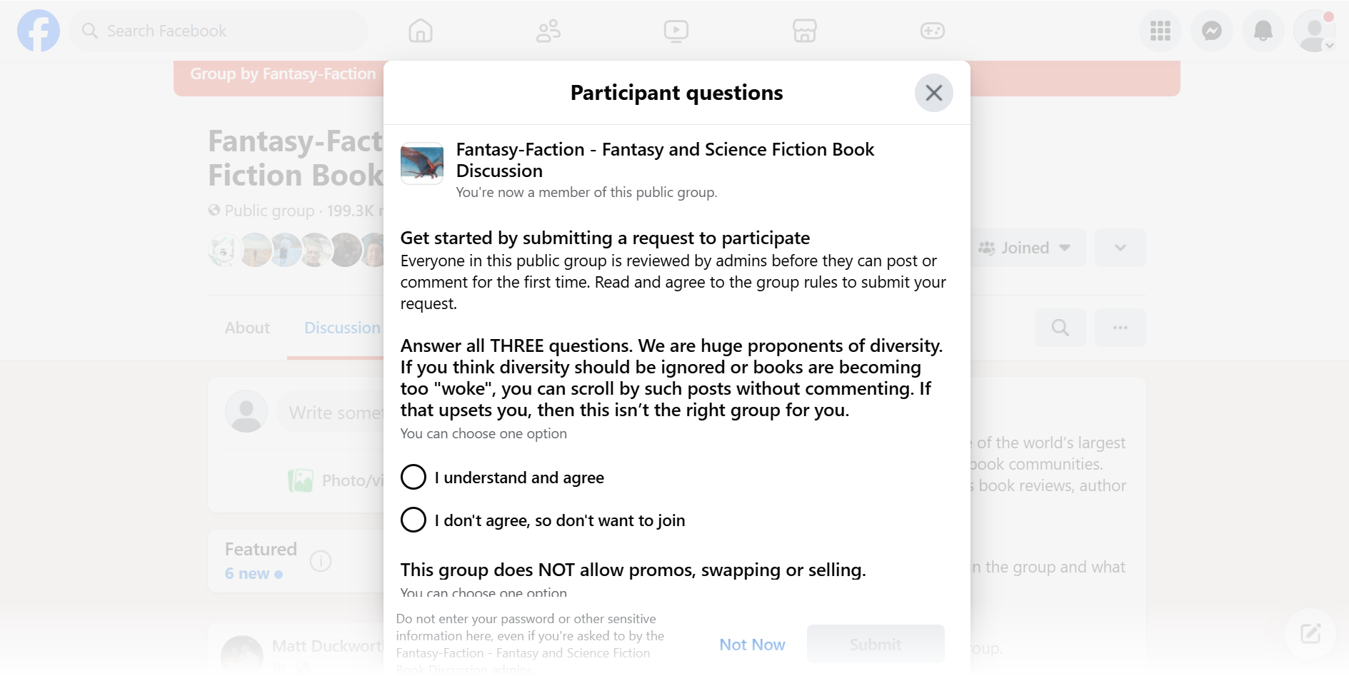 сообщество онлайн-книжного клуба в Facebook