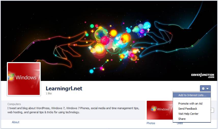 Добавление в списки интересов