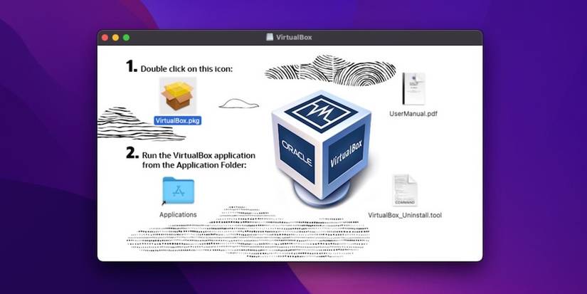Окно установщика VirtualBox в macOS