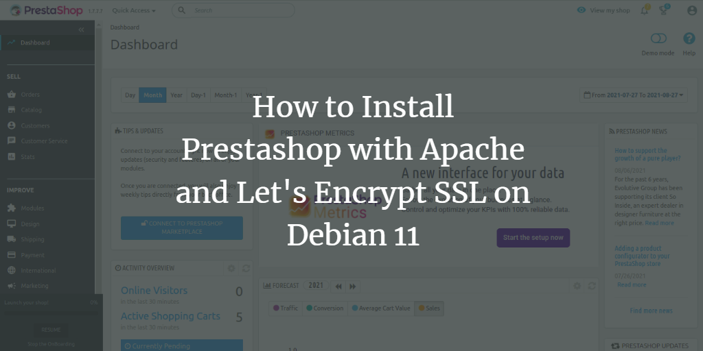 Установка PrestaShop на Debian 11 с Apache и SSL