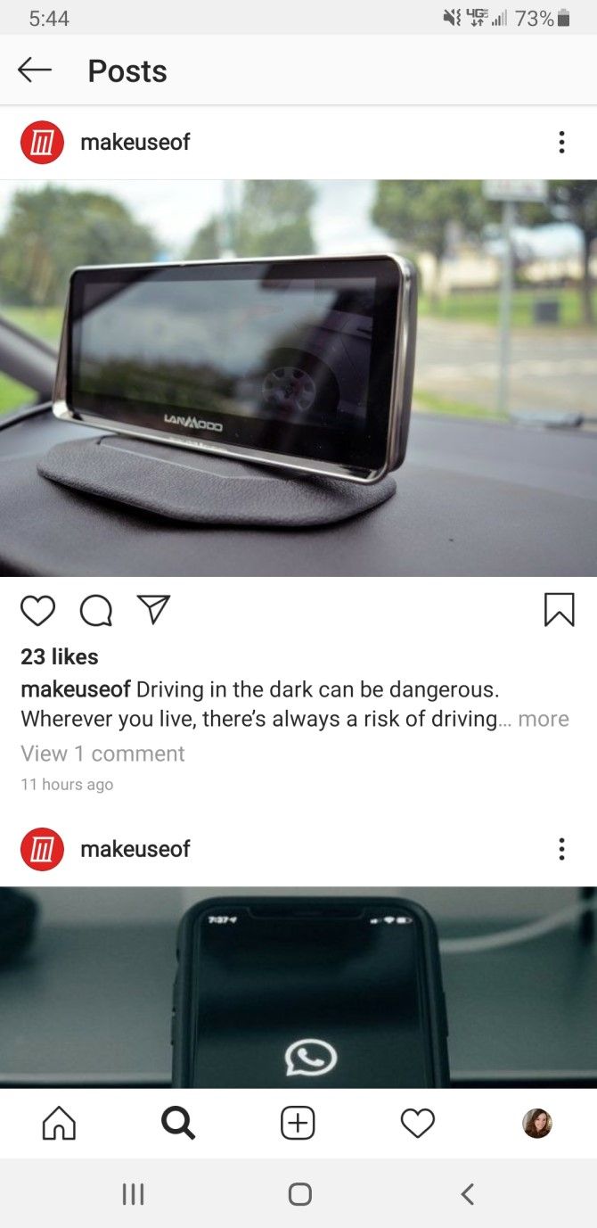 Фотография последних публикаций в Instagram