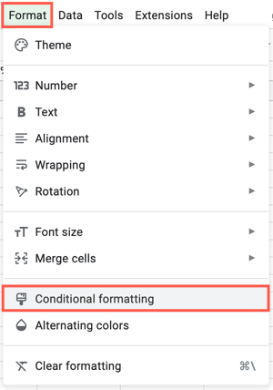 Выберите Conditional Formatting