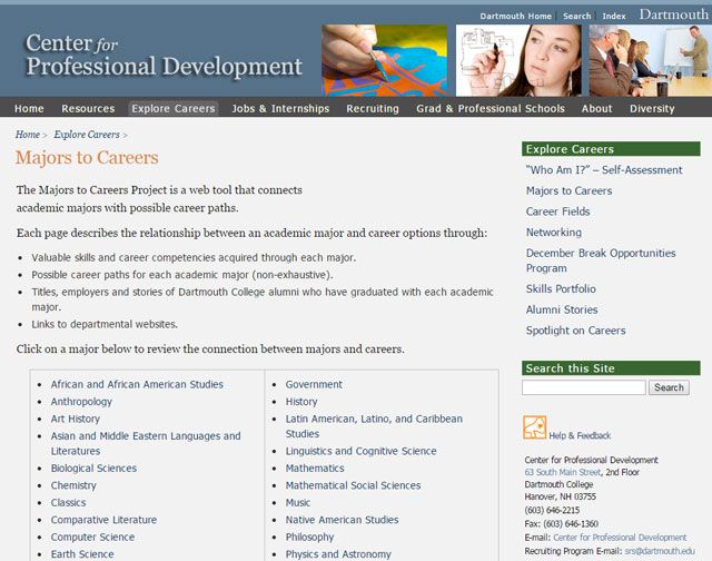Dartmouth resume resources