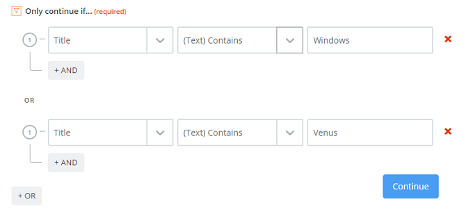 Пример фильтра: заголовки с Windows