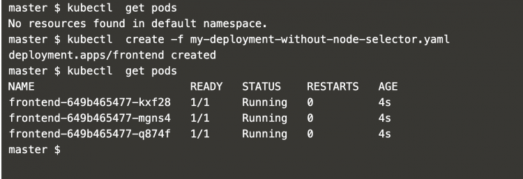 Создание Deployment без nodeSelector