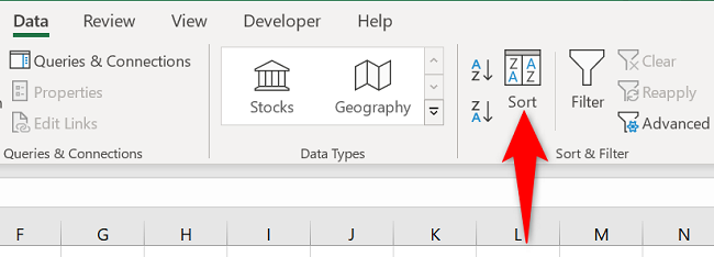 Выберите опцию 'Сортировка'.