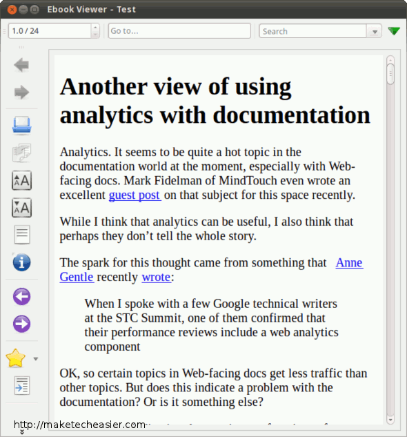 Просмотр EPUB в просмотрщике Calibre