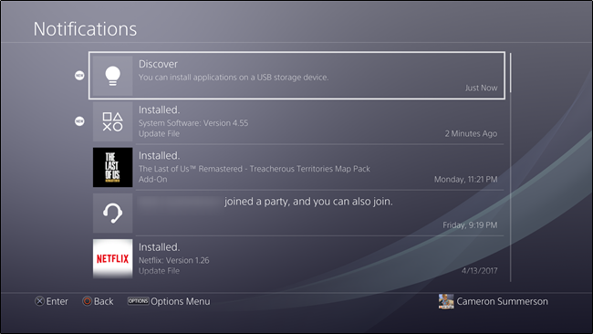 Подсказка о возможности установки приложений на внешний диск