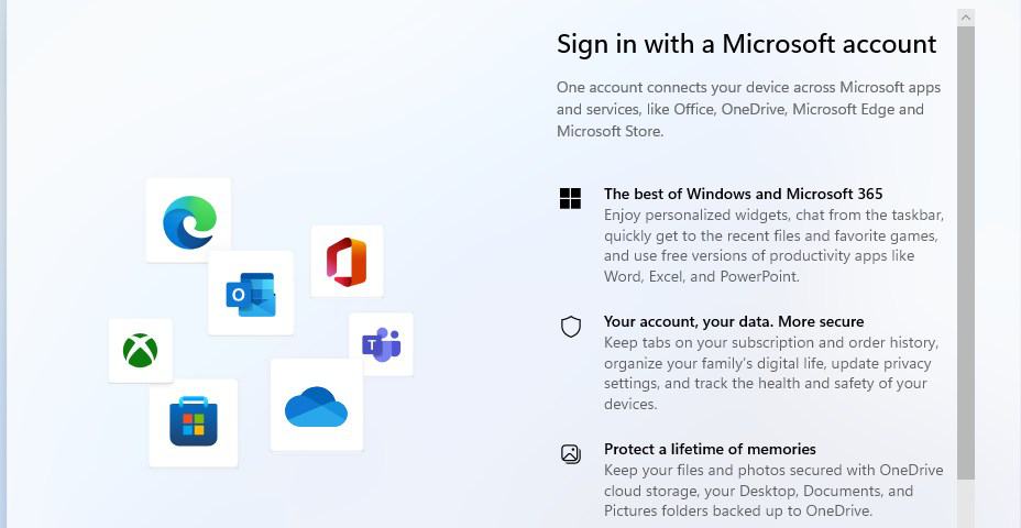 Процесс начальной настройки Surface Pro