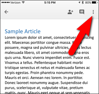 Отображение Office Compatibility Mode в меню iOS