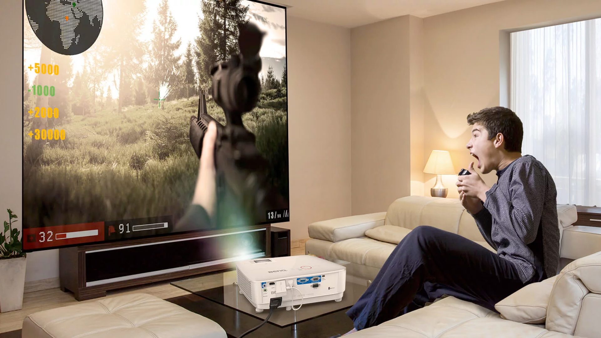 The BenQ TH671ST gaming projector.