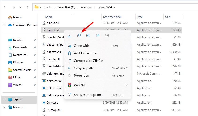 Вставка dinput8.dll в папку игры