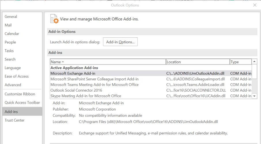 Outlook sender name not visible