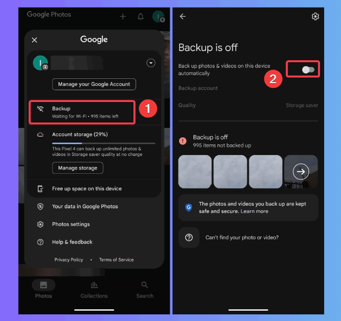 Turn Off Automatic Backup Google Photos