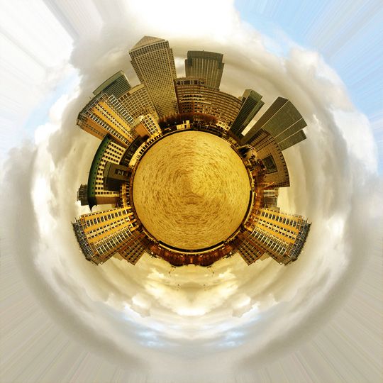 Готовый эффект «планеты», повернутый и скорректированный