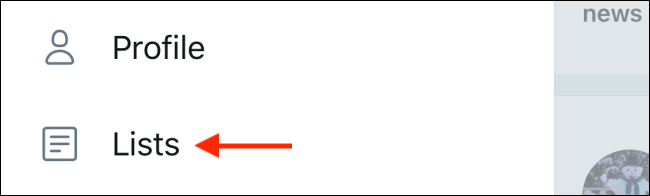 Выберите Списки в боковом меню