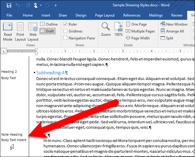 Широкая область стиля, полные имена видны