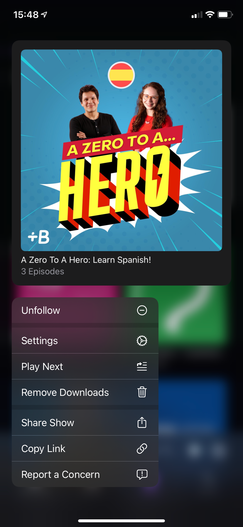 iPhone Podcast Remove All Downloads