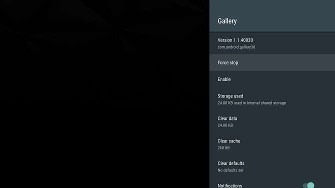 Список системных приложений в настройках Device > Apps